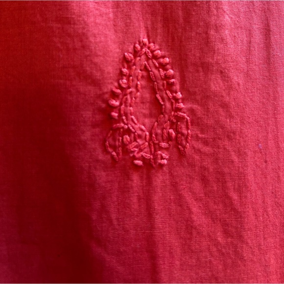 Vintage Cotton Embroidered Terracotta Tunic - Picture 11 of 15